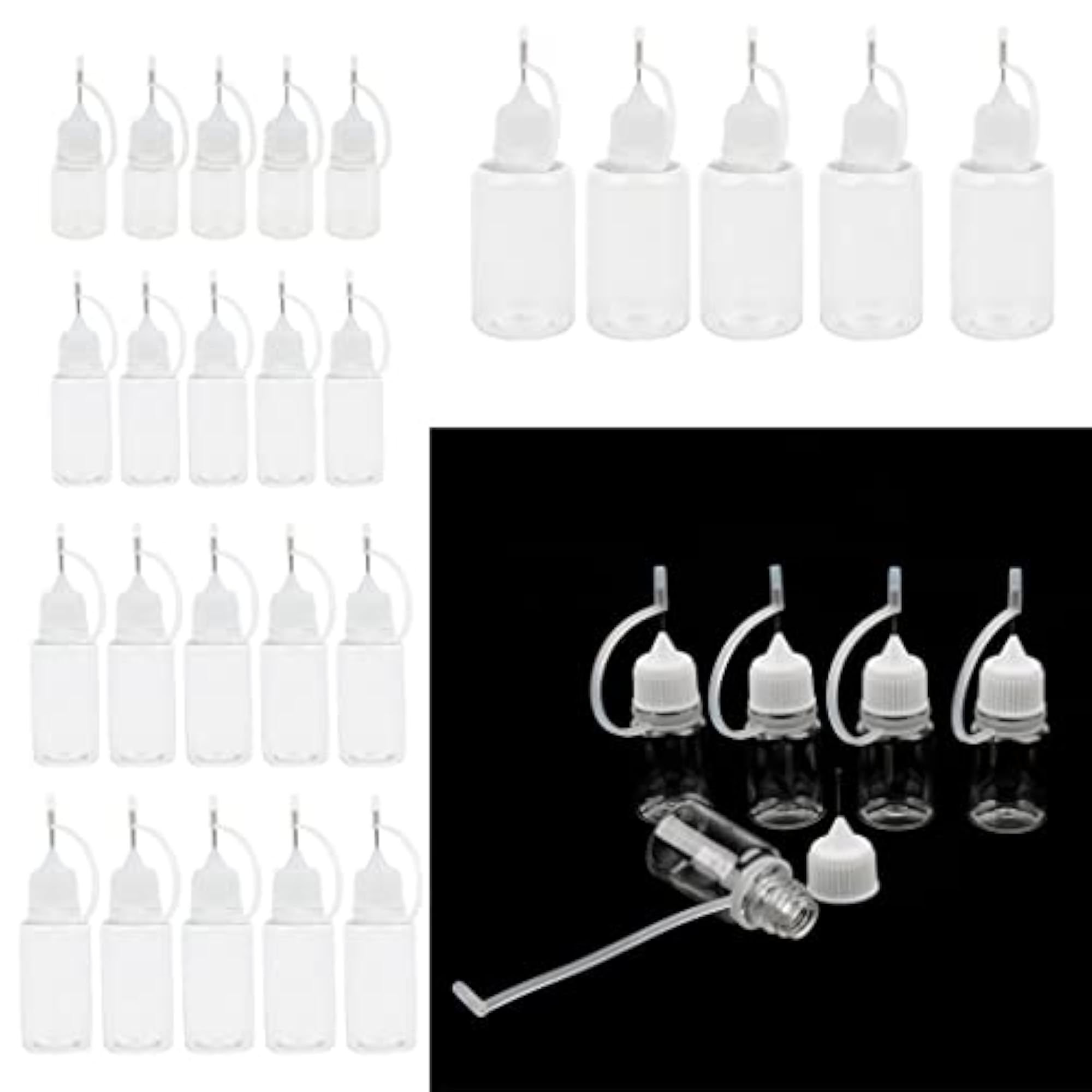 5x5Pcs 5ml Empty Plastic Squeezable Liquid Dropper Bottles